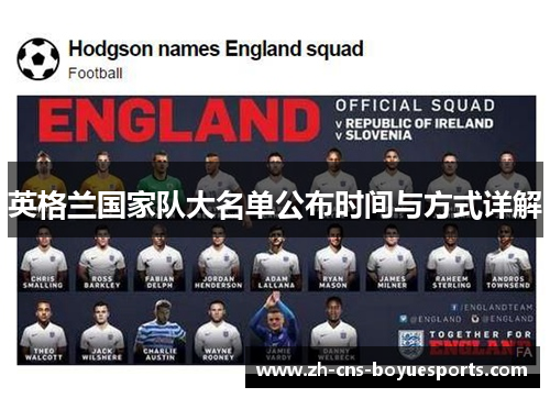 英格兰国家队大名单公布时间与方式详解